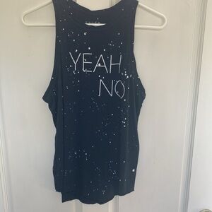 Tyler Jacobs Black Sleeveless Tee Yeah No